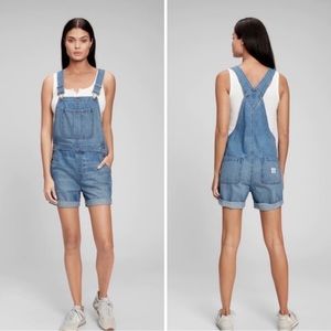 GAP Denim Shortalls Overalls Shorts Size Small